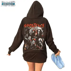 Men's Hoodie, Y2K, Retro, Movie "Scream Ghostface" Themed Print, Pattern, Loose Fit, Casual, Stylish, Daily Wear, Soft And Warm, Long Sleeved, It Can Be Given as a Gift to Friends and Family.