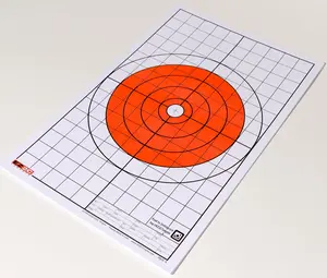 EZ2C Targets Style 5: Bullseye w 1" Grids for Sight-in 11"x17" USA MADE