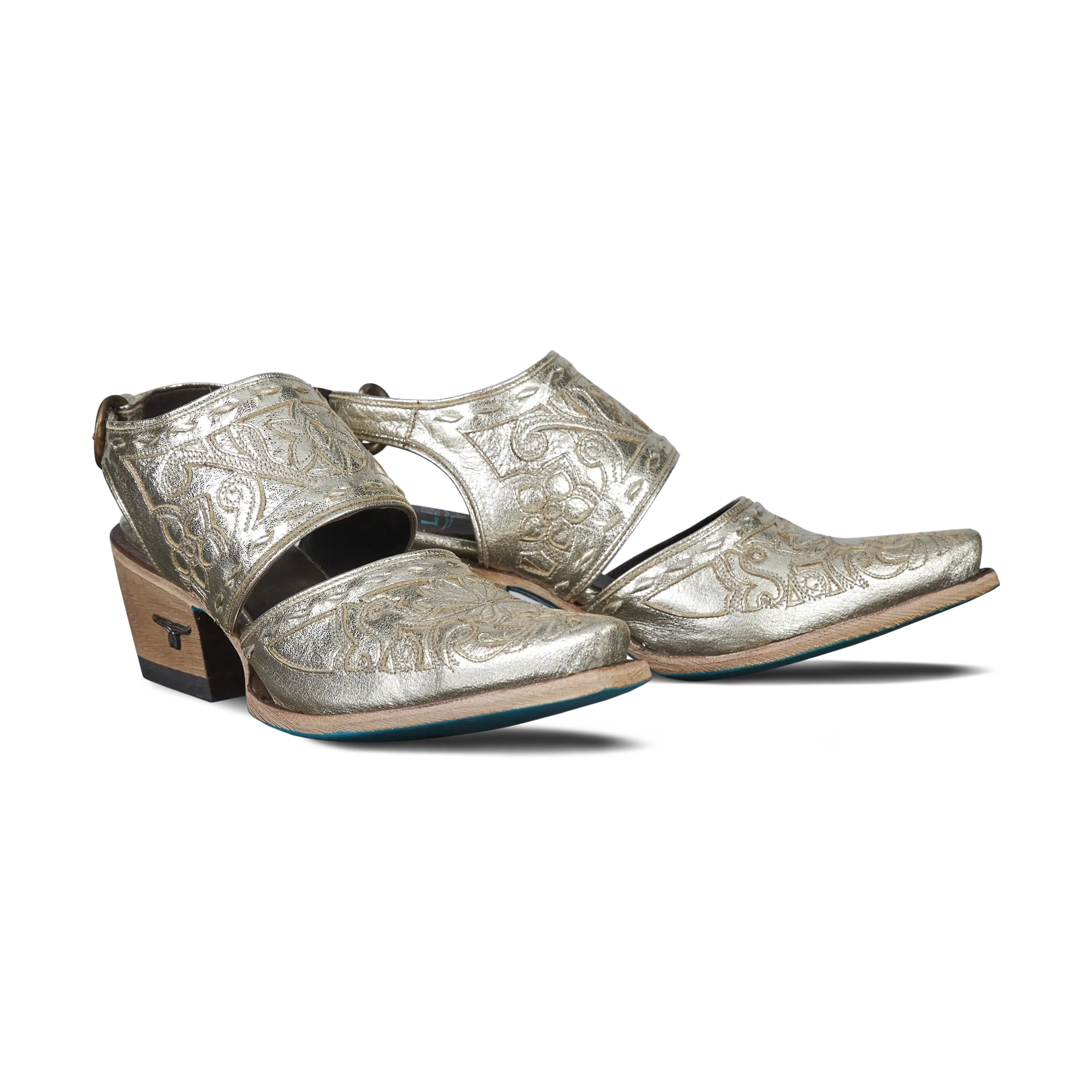 Robin Slingback Mule - Champagne Metallic