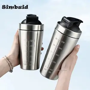 Stainless Steel Protein Shaker Bottle – Insulated with Mixing Ball
