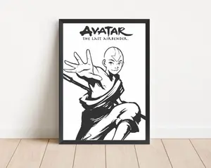 Avatar Last Air Bender Aang Minimalist Poster, Avatar TV Show, Aang Design Home Decor Wall Art