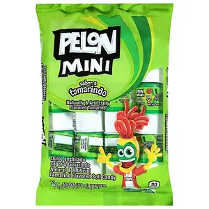 Mini Pelon Pelo Rico Tamarindo, 12 Pack Bag of Tamarindo Flavored Soft Squeeze Candy