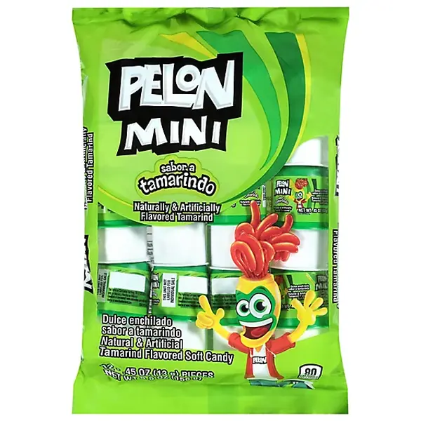 Mini Pelon Pelo Rico Tamarindo, 12 Pack Bag of Tamarindo Flavored Soft Squeeze Candy