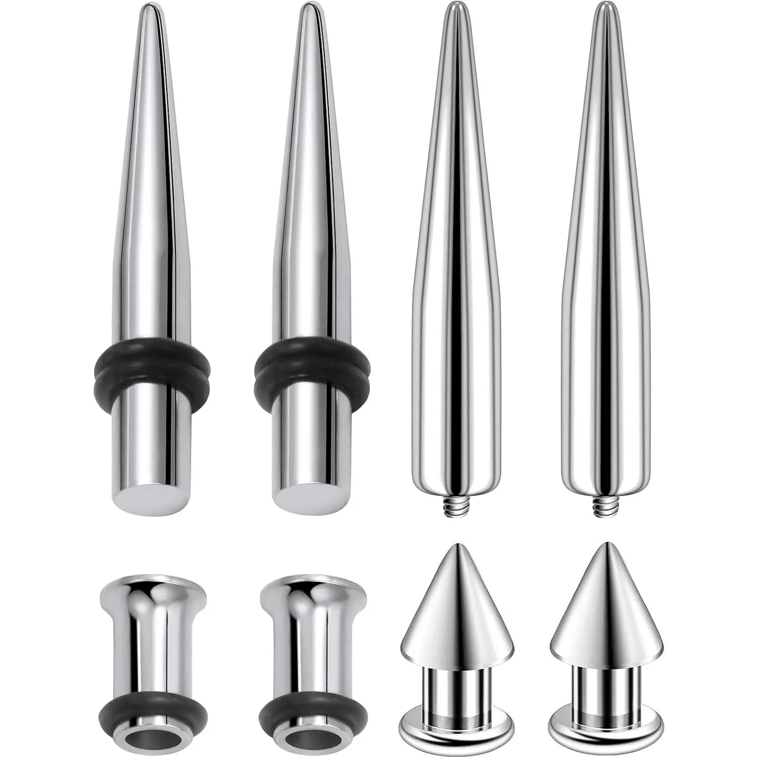 12G 10G 8G 6G 4G 2G 0G 00G Ear Stretching Kit 316L  Steel Tapers and Tunnels Ear Gauges Expander Set  Jewelry for Women Men