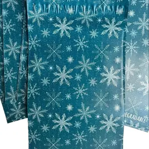 SomeFinn Snowflakes 6x9 Biodegradable Poly Mailers 100 Count, 5.5mil Thickness, Self Sealing, Durable, Eco-Friendly, 100% Recyclable polymailers