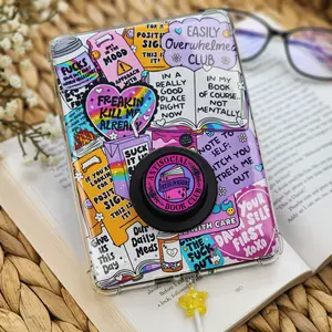 3-Piece Kindle Accessory Set for Clear Case - Antisocial Emotional Collage