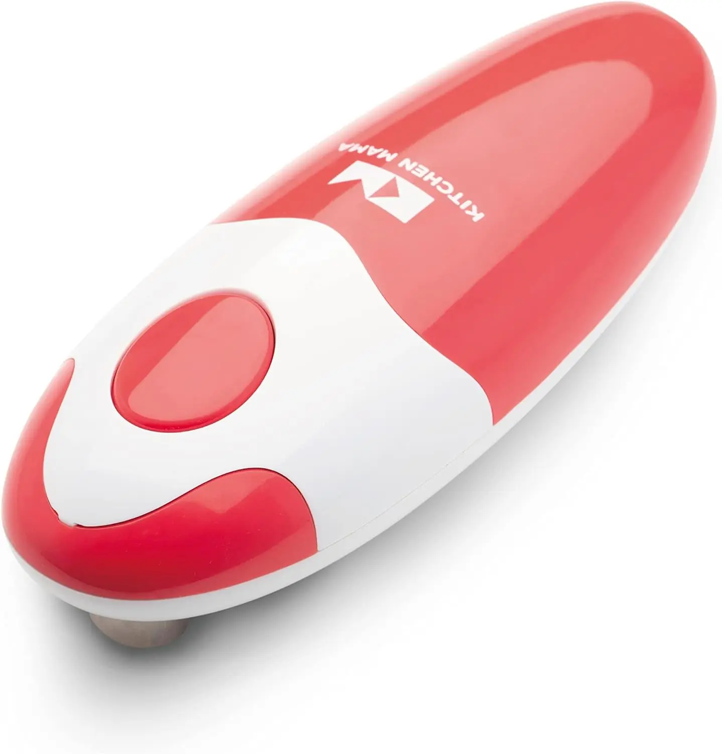 Kitchen Mama Auto Electric Can Opener, Red | Automatic, Hands Free, Smooth Edge, Food-Safe, Battery Operated Gift