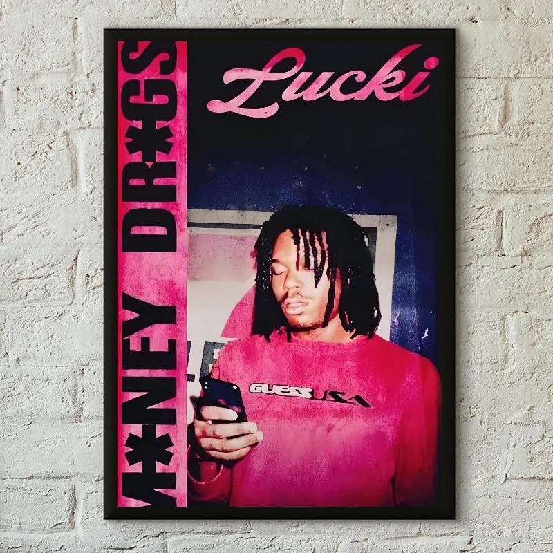 Lucki Rapper Retro Poster Canvas Painting Cafe Bar Room Modern Home Living Room Bedroom Wall Decoration Art