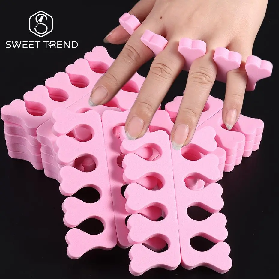 10 Pairs Professional Toe Separator Finger Foot Nail Tools Soft Foam Sponge Manicure Pedicure Nail Polish Anti Touch Supplies