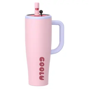 Goolu 40 oz QA1 Tumbler with Handle and Straw Lid, Insulated Stainless Steel Travel Mug for Women and men, Spill-Proof Cup