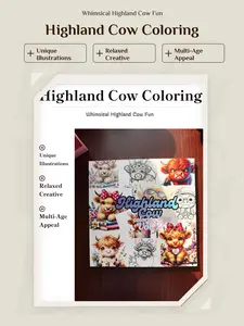 Highland Cow Coloring Book Vol. 2: Whimsical Pages of Shaggy Cows, Scenic Highlands & Relaxing Creativity for All Ages