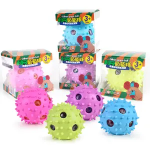 TPR Colorful Bead Grape Ball, Soft Squishy Fidget Toy, Textured Jelly Squeeze Ball, Fun Hand Toy Gift