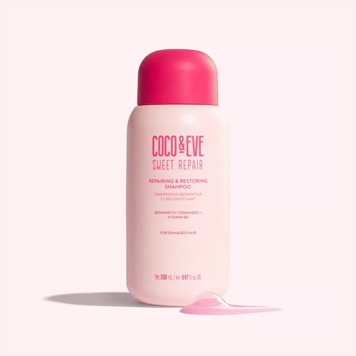 Coco & Eve Sweet Repair Shampoo - Nourishing, Strengthening Repair Shampoo for Damaged, Dry Hair, Reduces Breakage & Split Ends, With Ceramides, Cocos Nucifera Oil, Guava, Honey, Long-Lasting Shine, Sulfate-Free, Formaldehyde-Free, Vegan Hair Care