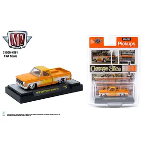 M2 1976 GMC Sierra Grande 15, Orange Slice, 1:64 Scale, Diecast Model Car