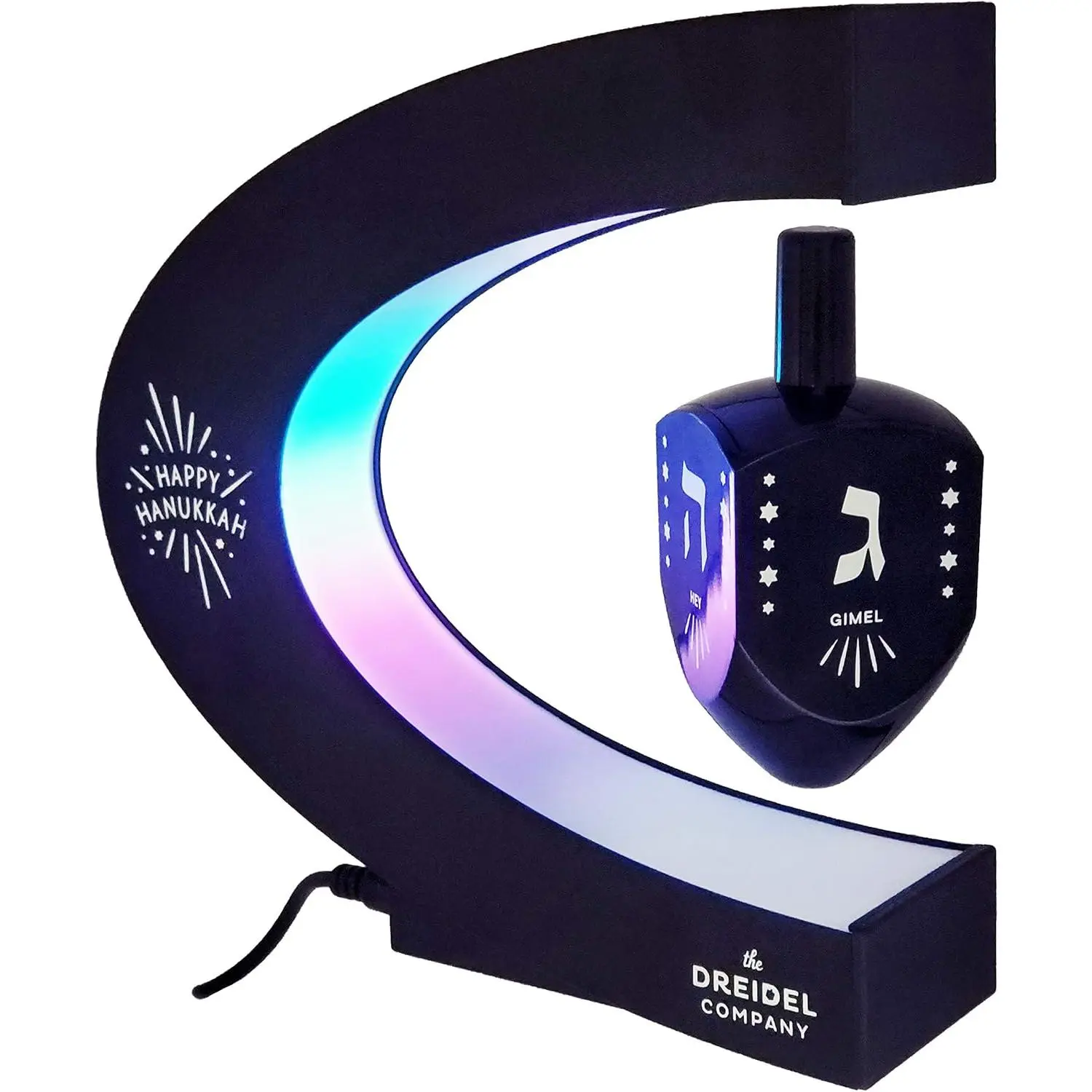 Levitating Floating Dreidels - Hanukkah Decorative Ornaments for Indoors, Festive Home & Party Supplies