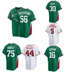 2026 Mexico Baseball Jersey White Green Hot , Classic US Baseball Jersey, Perfect for Game Day & Street Style, Men’s Women’s Sports Jersey