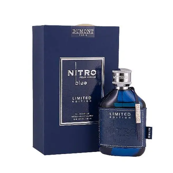 Dumont Nitro Blue Pour Homme Eau de Parfum Spray, 3.4 Ounce