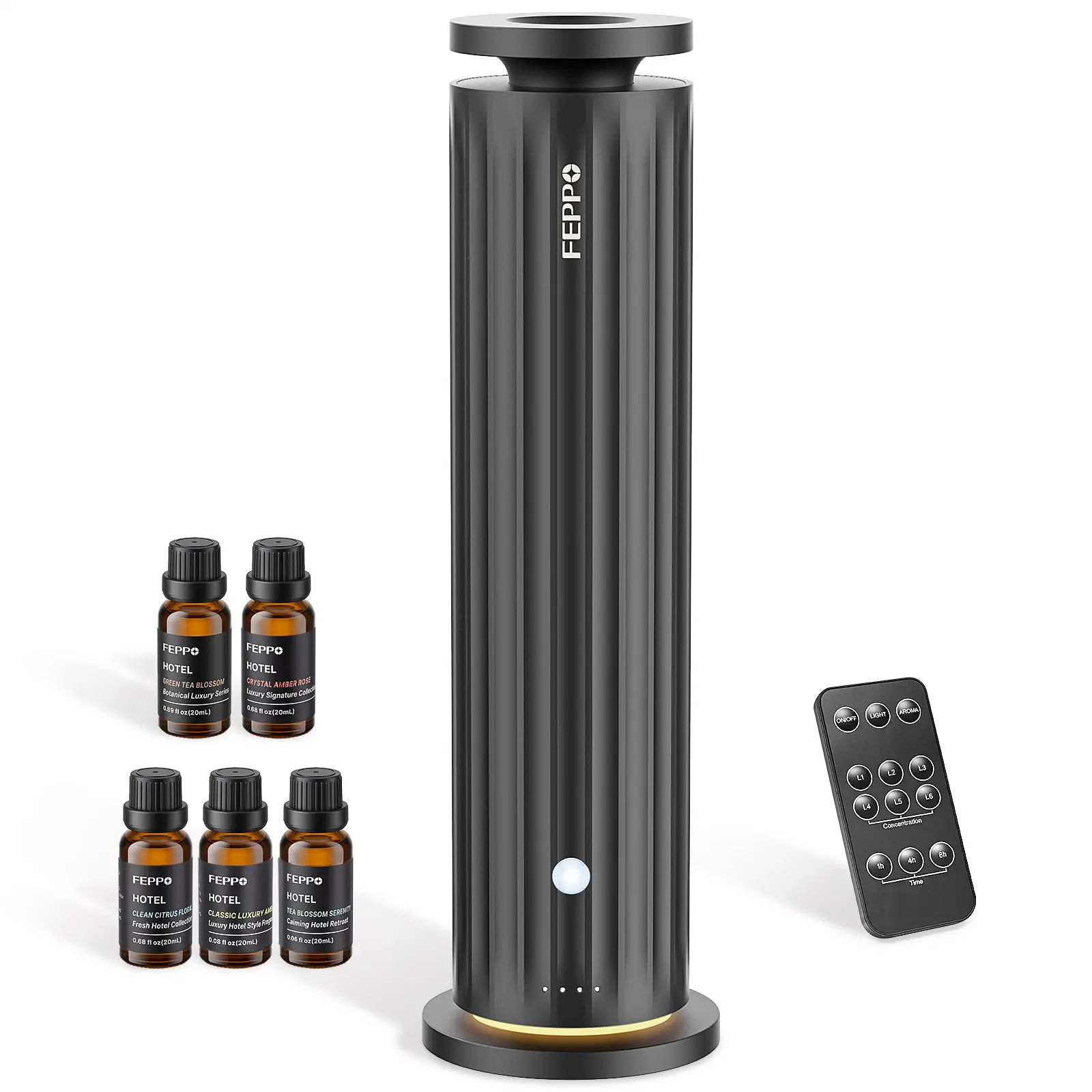 FEPPO Waterless Diffuser - Cold Air Waterless Essential Oil Diffuser Starter Kit with 5x20mL Hotel Scent Oils, Quiet Smart Scent Diffuser, 6 Intensity, Timer, 1000 Sq. Ft for Home, Office, Hotel, Yoga,back to school,back to school haul,techvibes