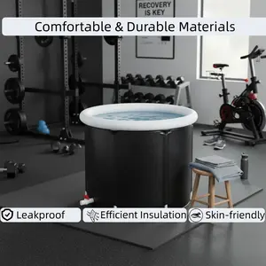 Inflatable Cold Plunge Tub 105 Gallon for Post-Workout Recovery & Relaxation Comfortable Durable Leakproof Skin-friendly