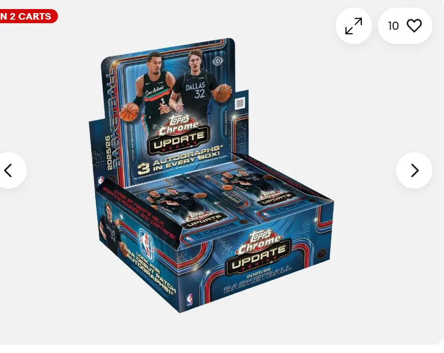 2025-26 Topps Chrome Update Basketball Jumbo Box