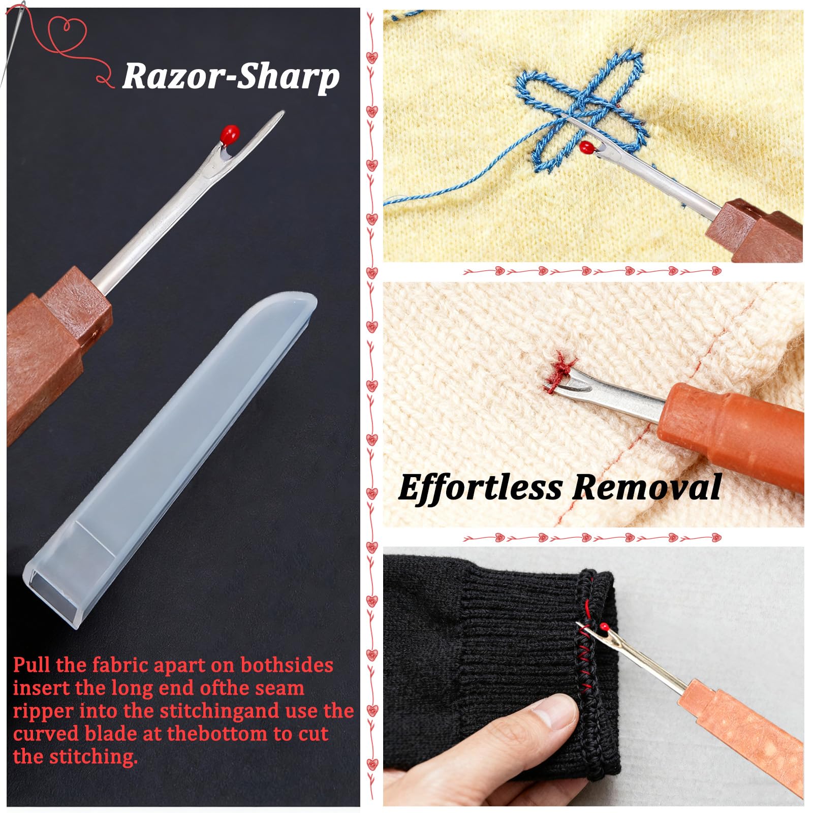 34PCS Sewing Tool Set, Steel Needle Sewing Kit, Stainless Steel Sewing Needles, Steels Needles for Hand Sewing, Portable DIY Handcraft Set, Suitable for Handicraft Enthusiasts