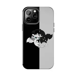 Toothless & Light Fury How to Train Your Dragon Case for iPhone 17-7 Pro Max Plus & Samsung Galaxy S25-S21 Ultra Plus - Yin Yang Dragon Aesthetic Phone Cover unisex