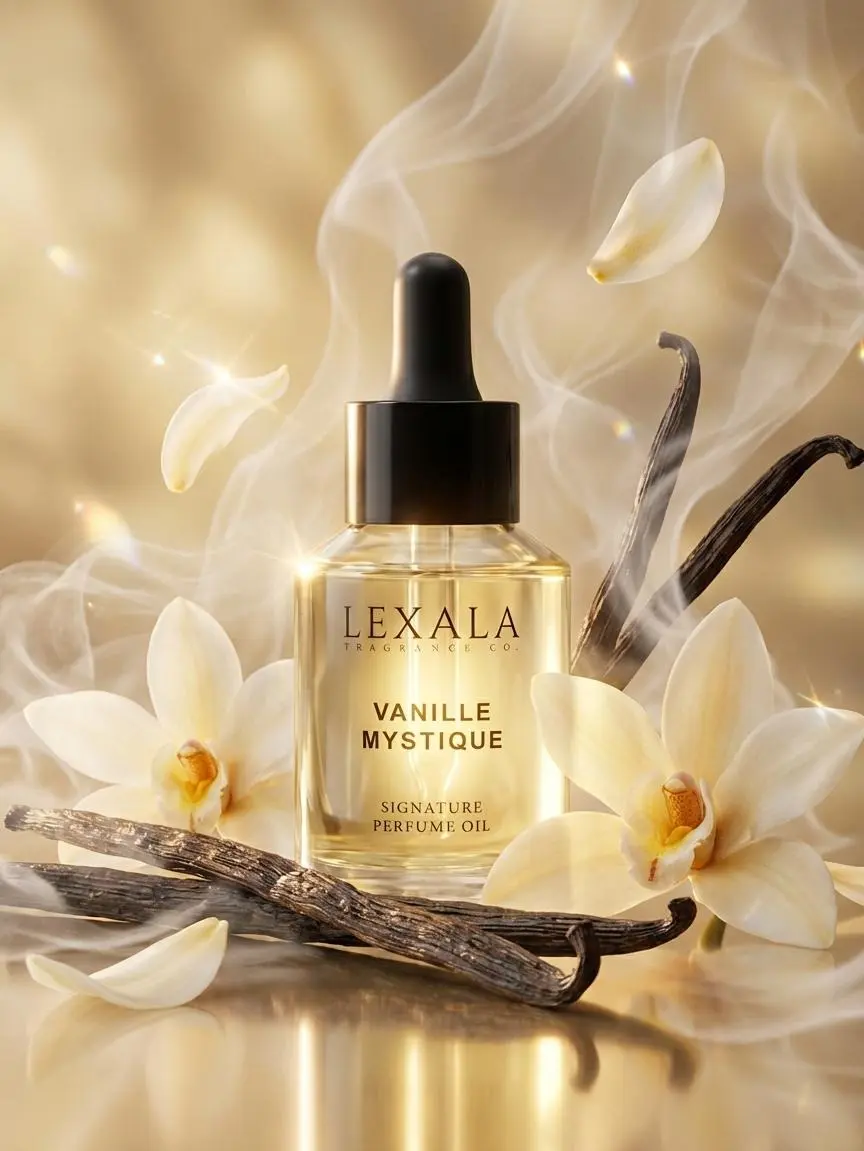 Vanille Mystique Perfume Oil - 30 ml - Women's Fragrance Oil - Coconut Milk - Soft Cream Accord - Vanilla Orchid Petals - Madagascar Vanilla Bean - Warm Sugar Crystals - White Floral Accord - Tonka Bean - Cashmere Musk - Sheer Amber