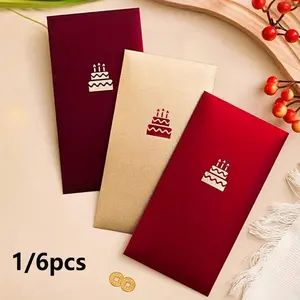 1/6pcs High-Quality Bridal and New Year Envelopes, Design, Ideal for Spring Festival, Valentine's Day, Birthday, Parties