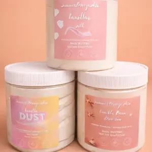 SummerBreezeSkin Body Butters 2 oz & 6 oz Shea Butter Apricot Scented Moisturizers for Intense Hydration and Soft Skin Care Vanilla