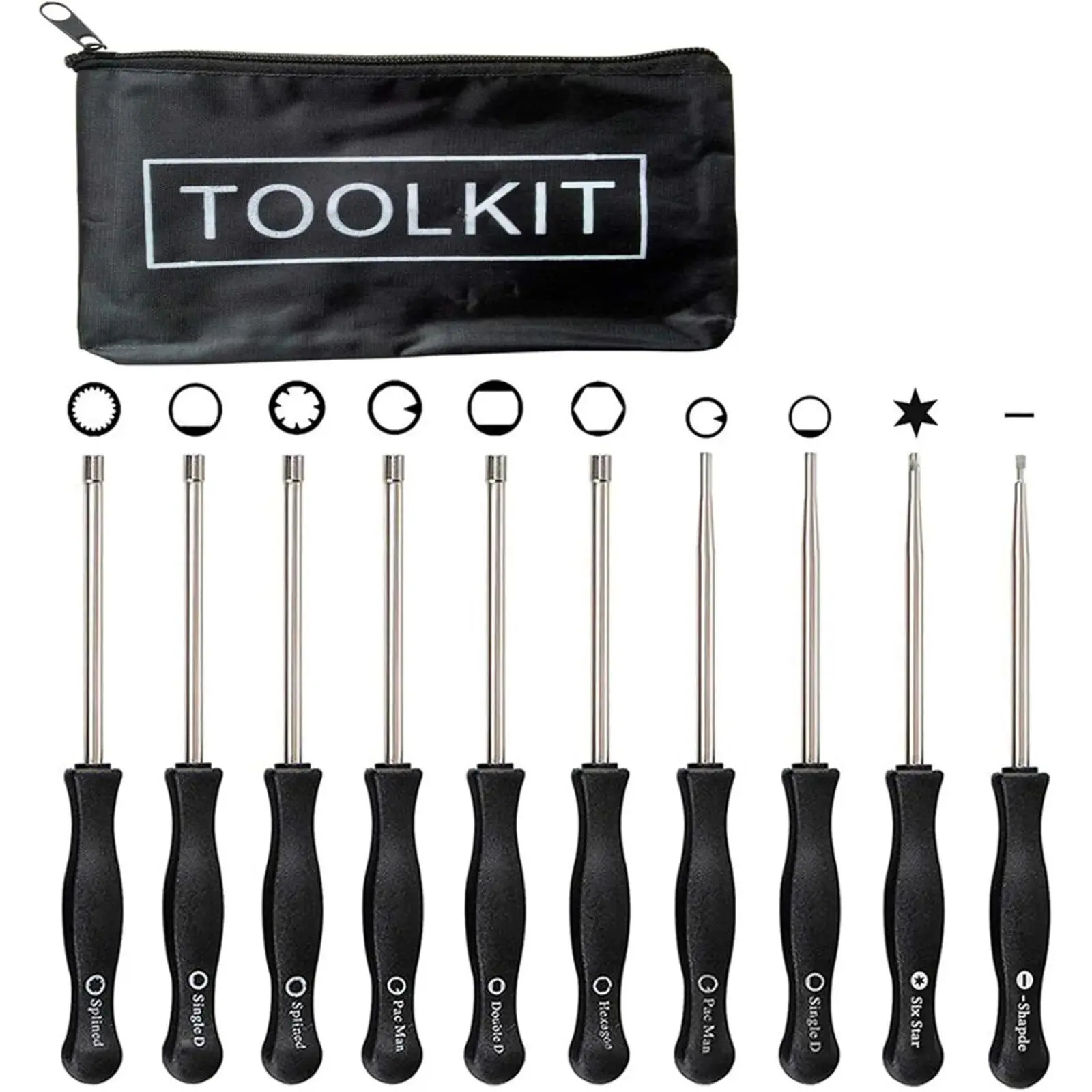 Carburetor Adjustment Tool Kit 10 Pcs Screwdrivers for Common 2 Cycle Small Engine, Trimmer Weed Eater Chainsaw Carb Tune up Adjusting Hand Tool