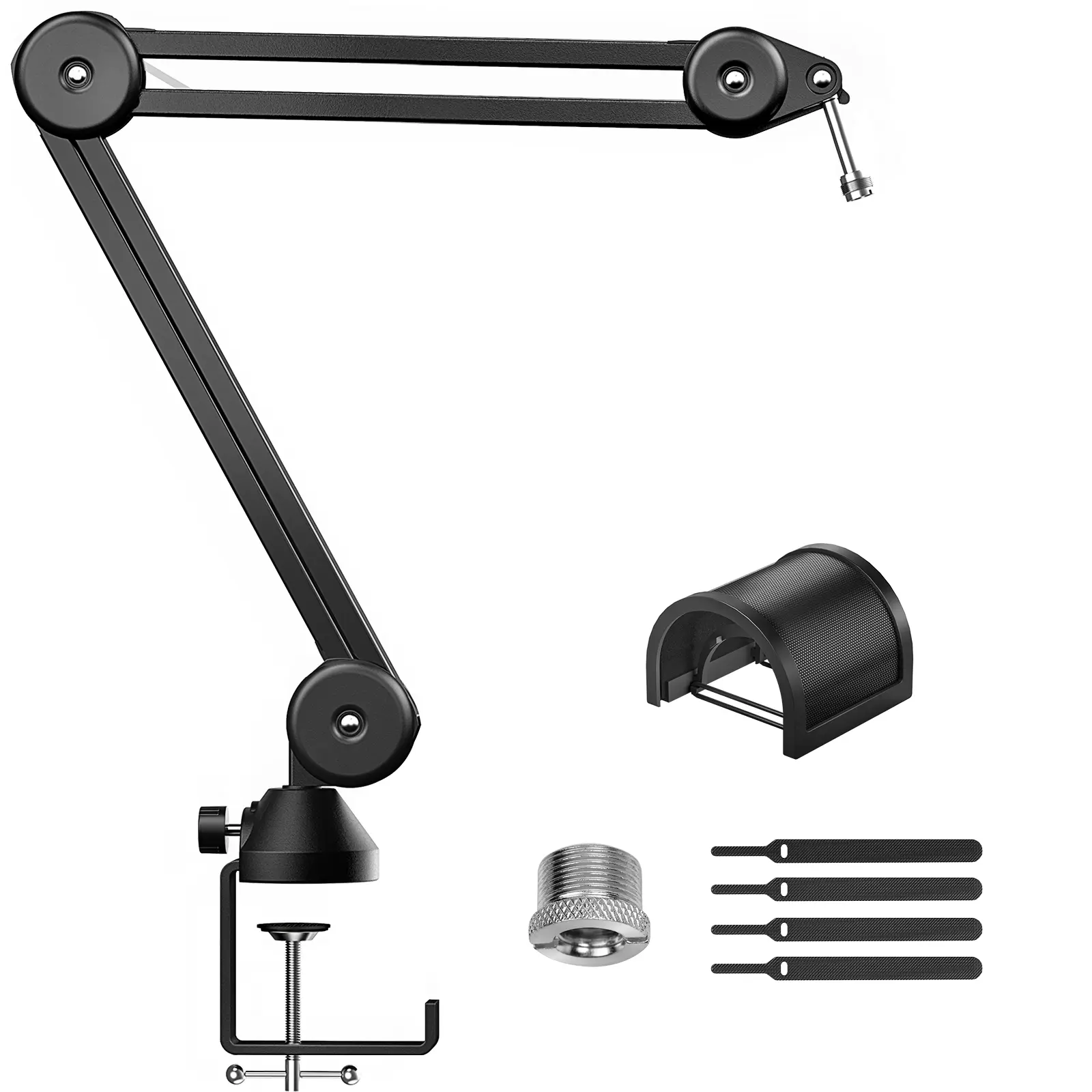 TONOR Microphone Boom Arm with Extra-large Pop Filter for Various Microphones Accessories Telescopic Stand Metal
