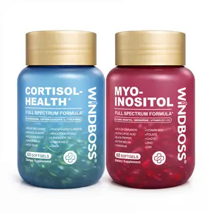 WindBoss Myo-Cortisol Pack | Cortisol Regulation and Myo-Inositol Support | All-in-One High-Absorption Softgel Formula | Daily Support with Magnesium, Myo-Inositol, KSM-66 Ashwagandha & L-Theanine | 2 Bottles, 120 Softgels