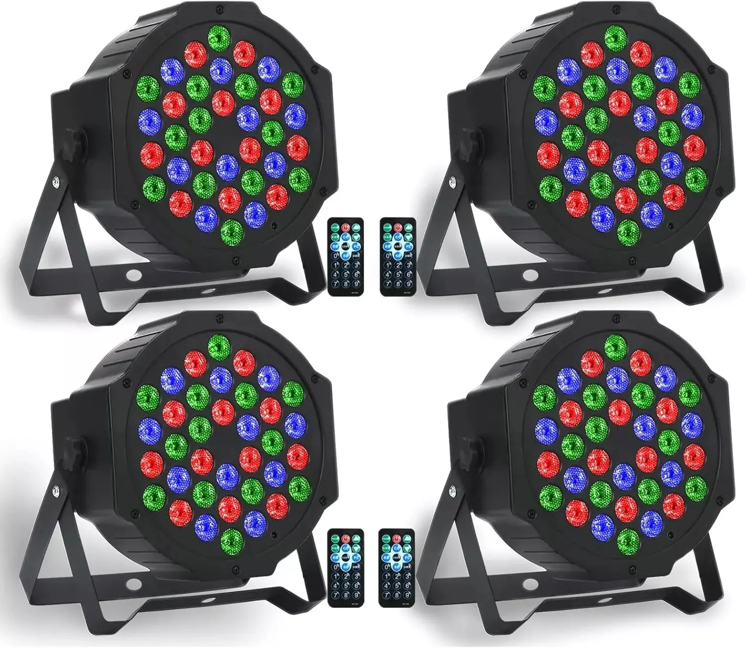 Stage Lights Dj Lights for Parties Led Stage Light Sound Activated Portable Party Light Par Light 36 Led RGB Remote Control Uplights for Disco Indoor Events Bar Birthday Wedding Outdoor