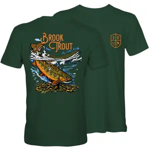 Brook Trout T Shirt Hoodie Sweatshirt, Gildan Cotton Fly Fishing, Outdoor, Hunting Shirt, Perfect Gift For Men