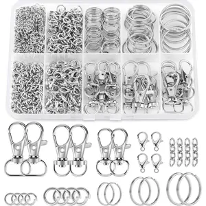 523 count  Making Kit,  Making Supplies Including Keychains Clips Hooks, Key Chain Rings, Lobster Claw Clasps and Jump Rings for  Making Supplies, Crafts