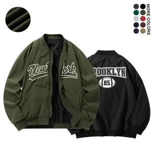 New York Brooklyn Flight Bomber Jacket Lightweight Comfortable with Pockets Durable Abrasion Resistant Machine Washable for Everyday Wear