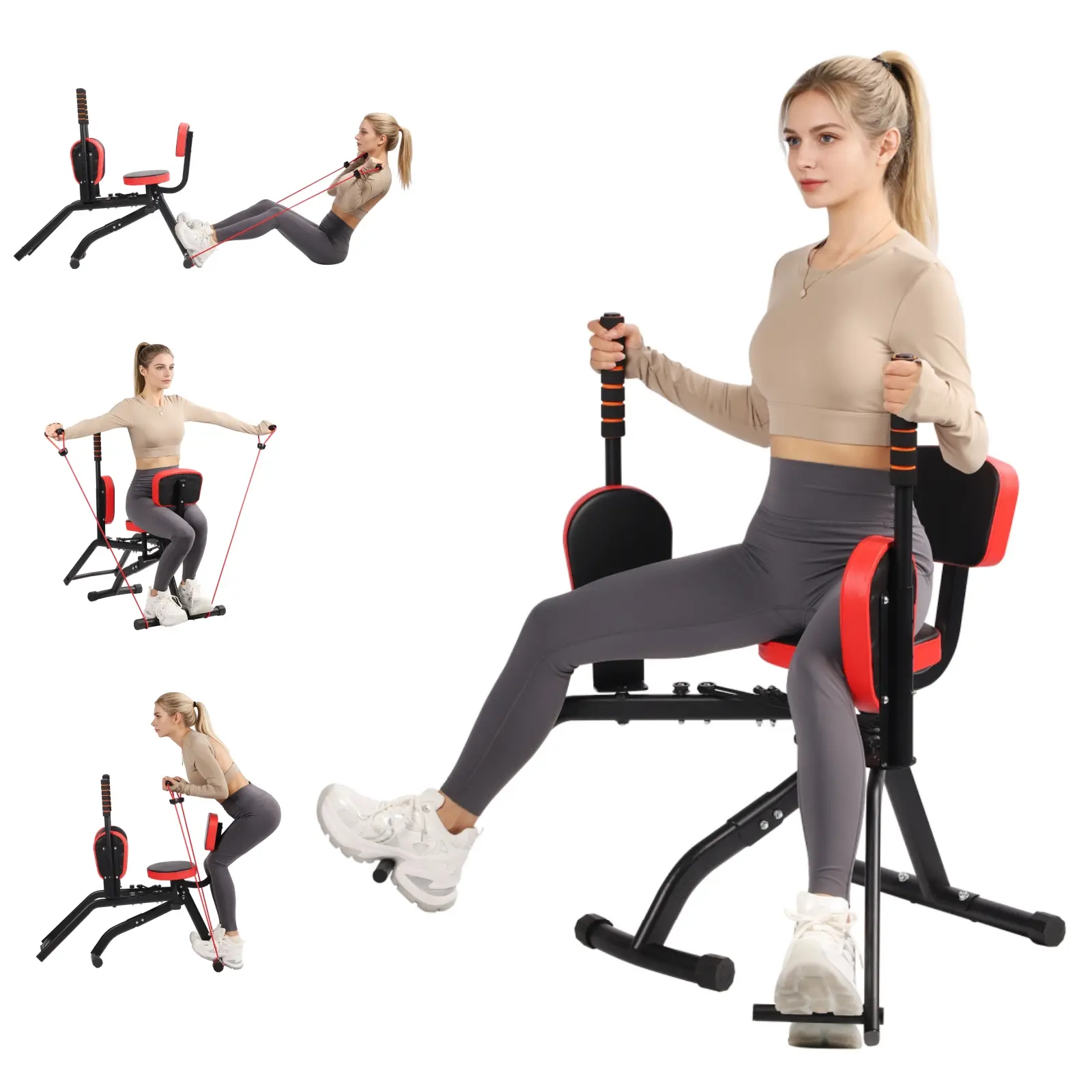 Hip Abductor and Adductor Machine - Strength Training Equipment for Home Gym Station, Home Workout, with Comfortable Seat, Sturdy Durable Frame, Ideal for Inner and Outer Thigh Workouts