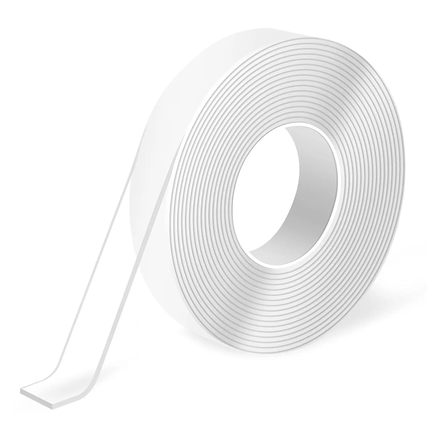 2 Rolls Heavy Duty Double Sided Tape, Removable Nano Gel Mounting Tape, Clear Strong Adhesive Strips, Reusable Traceless Tape for Home Décor, Carpet, Posters, LED Lights, Photo Frames, Glass, Metal, Plastic, Wood & Vinyl Surfaces