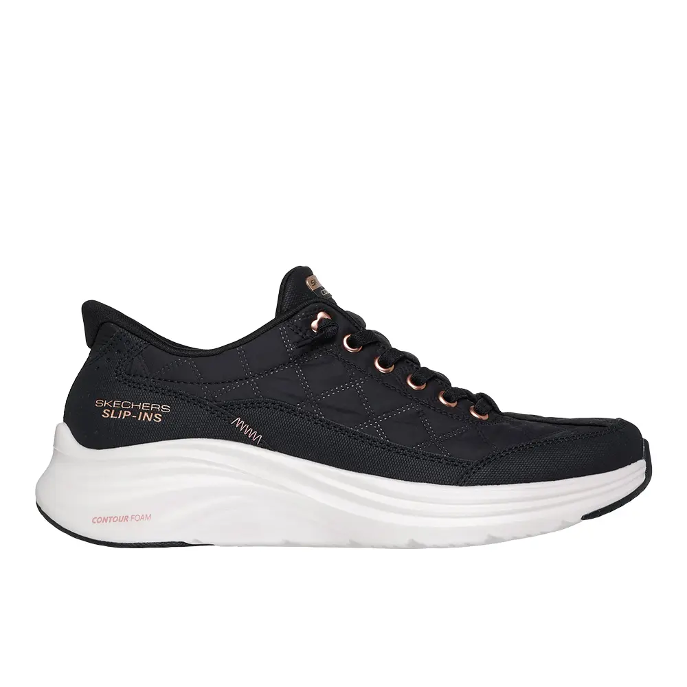Skechers Womens Slip-Ins Contour Foam Cozy Fit Golden Hour Sneakers Shoes Casual - Black