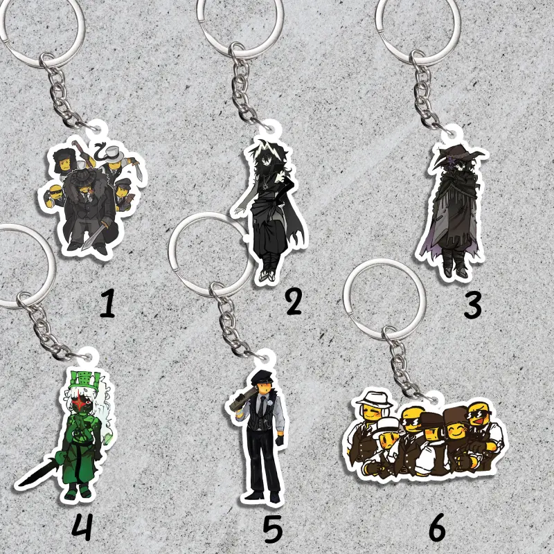 Forsaken keychain  Video Game Gift, Roblox Acrylic keychain, Two Time, guesti, noob, azure  Gamer Gift