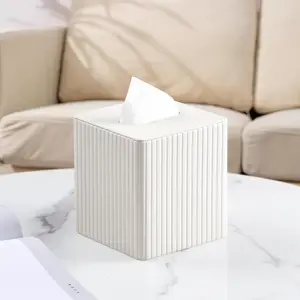 Tissue Box with Magnetic Cover, 1 Count Modern Tissue Box, Decorative Storage Box for Bathroom Counter, Nightstand, Bedroom, Office Desktop, Tissue Dispenser