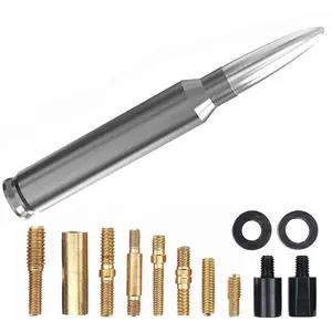 Universal 5.3inch 50 Cal Car Antenna Replacement for Chevrolet Silverado, GMC Sierra, Dodge Ram, Jeep Wrangler, Ford F150 F250 F350 Truck Short Antenna (Silver)