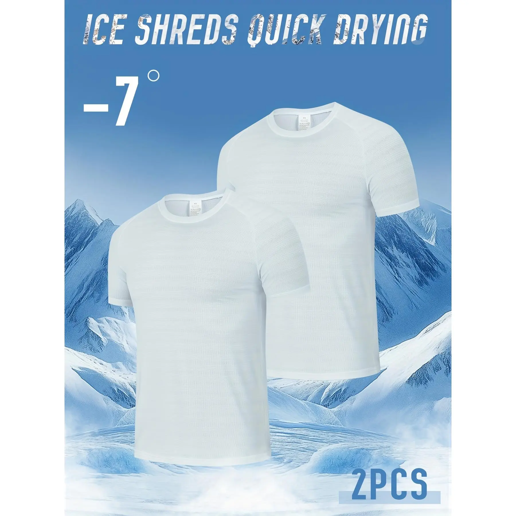 2PCS White (Round Neck)