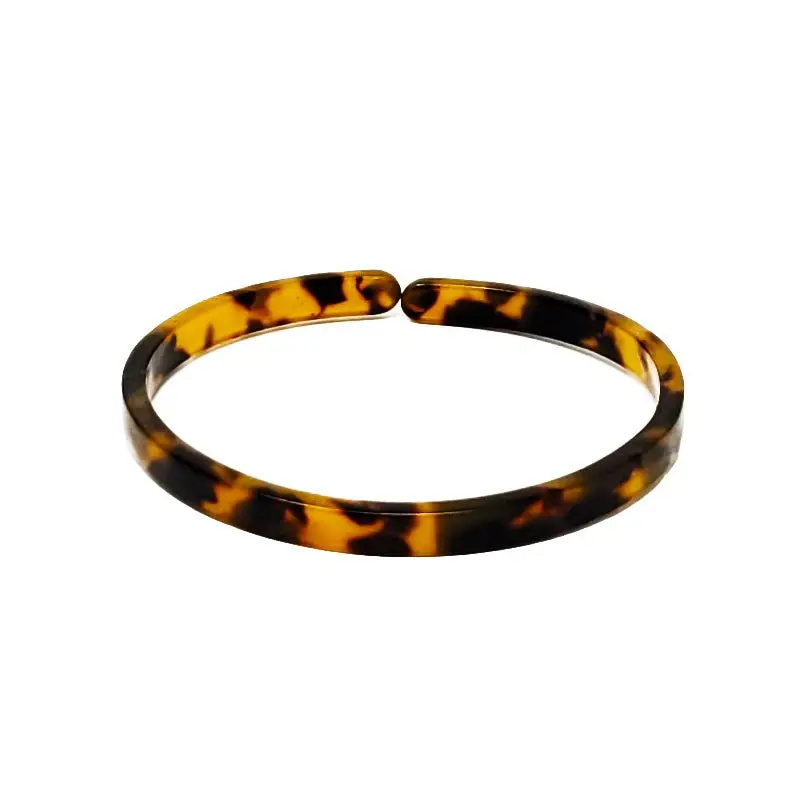 Faux Turtle Shell Cuffed Bangle, 0.6cm Keiki sized