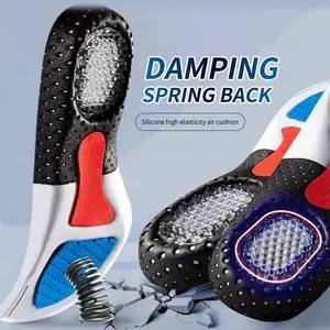 Silicone Air Cushion Sports Shoe Insoles, Unisex Eva Shoe Pads, Absorbent and Breathable, Suitable for Basketball and Running Shoes