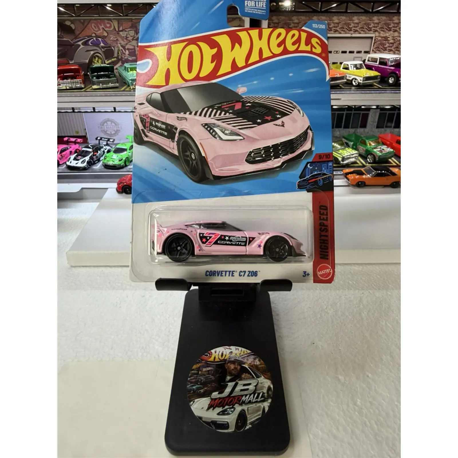 Hot Wheels Corvette C7 208 Pink Die-Cast Car Model for Collectors and Enthusiasts