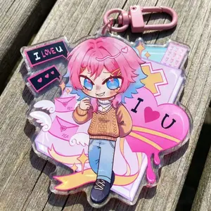 2026 HOT Ren Acrylic Pink Tone Keychain, Ren Bag Charm Gifts for Friends/Girlfriend