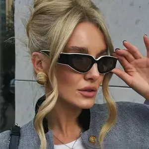 New Retro Cat Eye Fashion Sunglasses For Women High-End Luxury Color Matching Sunglasses Outdoor Simple Personalized Sunglasses.