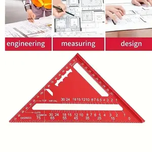 7-Inch Multi-Angle Woodworking Triangle Ruler, 90-Degree Right Angle Tool, Perfect Christmas Gift for Family, Ideal for Holidays