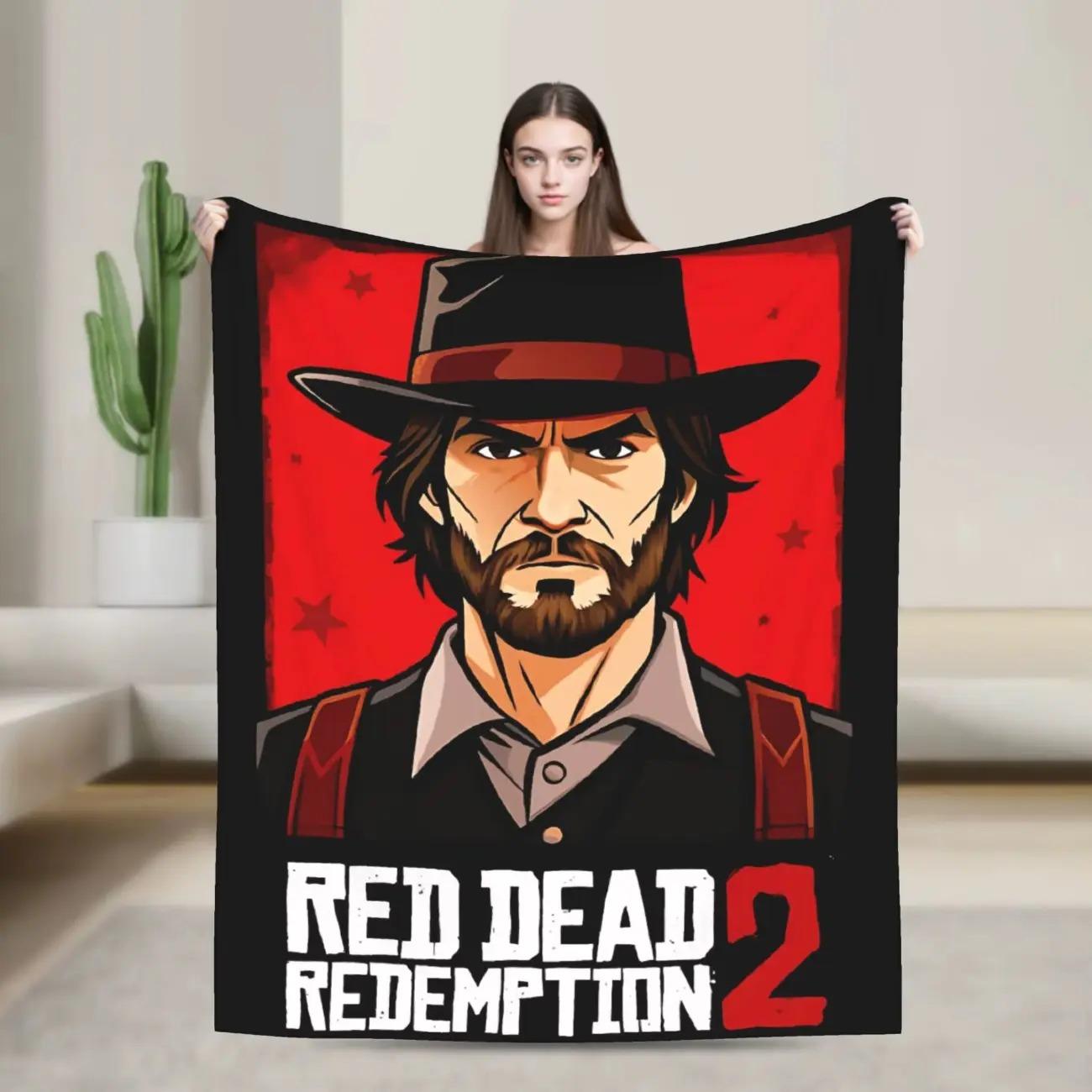 Arthur Morgan Red Dead Redemption Blanket Soft Funny Throw Blanket Cozy Lightweight Plush Portable Cover Blanket For Sofa,Warm Gift For Birthday,Christmas,Multiple Blankets